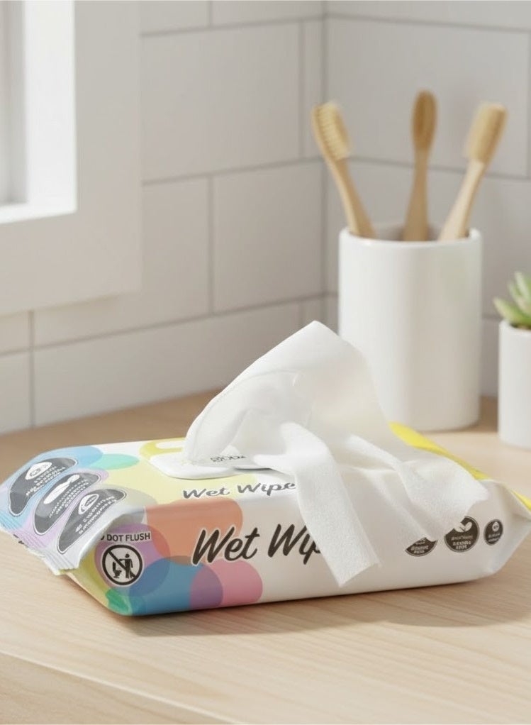 Globalstar Lemon Wet Wipes – 120pcs x 12, Alcohol-Free Moist Towelettes for Gentle Skin Care - Image 4